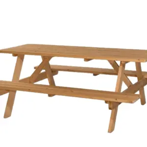 שולחן פיקניק קקל גדול ל 6 אנשים מעץ |70X137.5X73.5 סמ