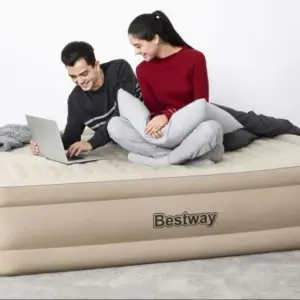 מזרן מתנפח זוגי עם משאבה מובנית | Queen Fortech airbeds