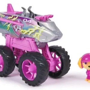 רכב הצלה גלגלי ענק ורוד משנה צורה לרחפת כולל דמות של סקיי | מפרץ ההרפתקאות
