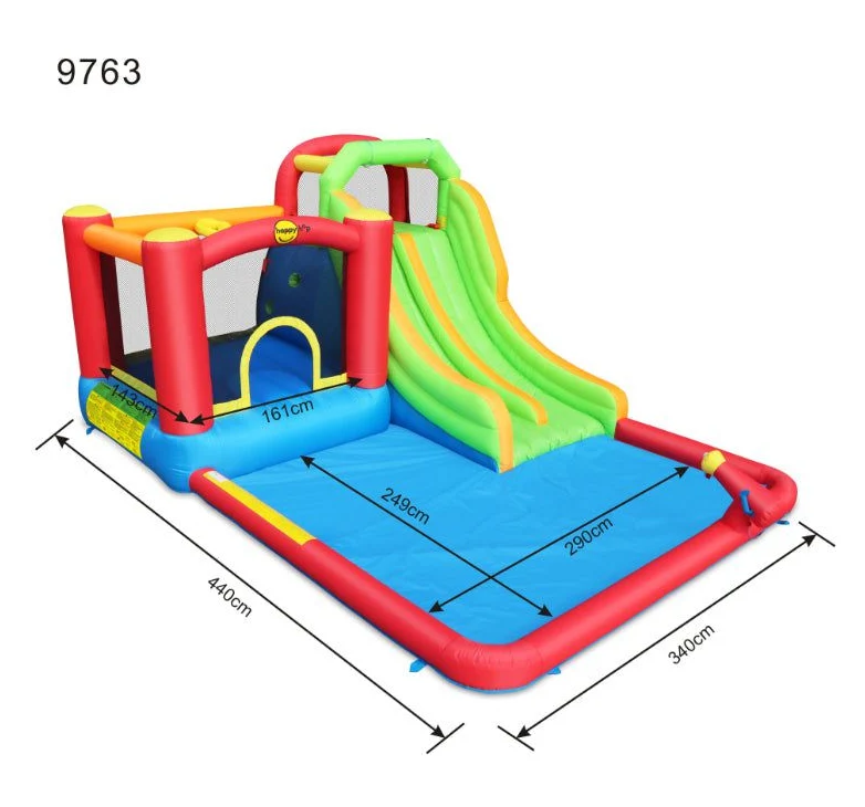 מתקן מים מתנפח משולב | 4.40X3.40X2.30 מטר | Happy Hop| – תמונה 4
