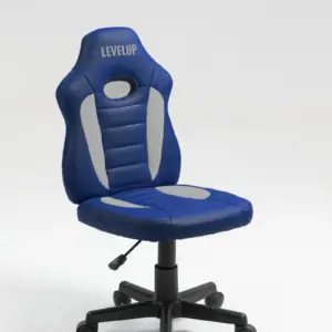 כיסא תלמיד ארגונומי לנוער בצבע כחול ואפור| LEVEL UP