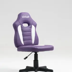 כיסא תלמיד ארגונומי לנוער בצבע סגול ולבן| LEVEL UP