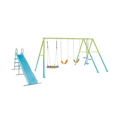 נדנדת ארבע חלקים ומגלשה לחצר לילדים |424X235X200ס"מ| INTEX
