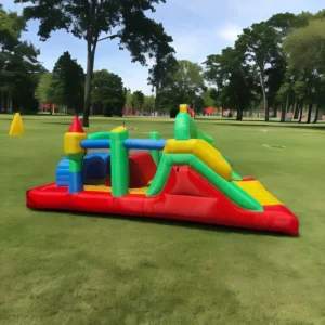 מתקן קפיצה מתנפח גדול|האתגרון האדום|Jumpy Jump|משטח קפיצה+מגלשה+מכשול אתגרי+קיר טיפוס
