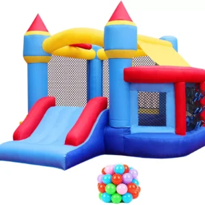 מתקן קפיצה מתנפח בינוני|פארק אקטיבי|Jumpy Jump|מגלשה+משטח קפיצה+מגלשה+פעילויות קליעה