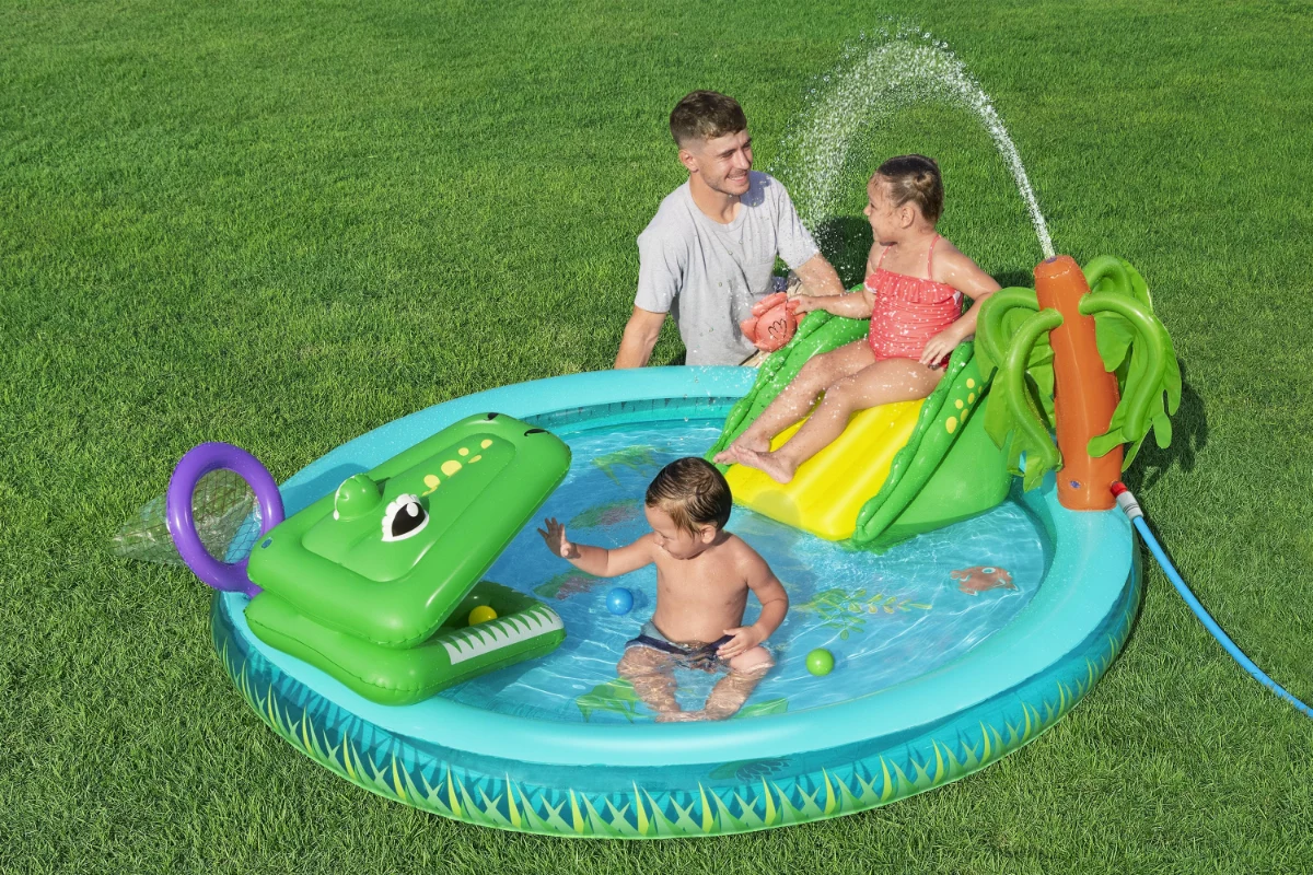 בריכת פעילות לילדים בעיצוב קרוקודיל | Crocodile Cove Play Center| BESTWAY