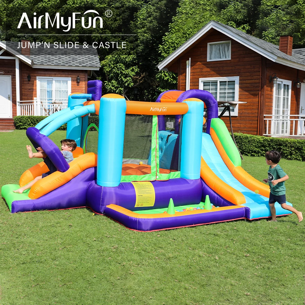 מתקן קפיצה מתנפח עם שתי מגלשות | המתקן יבש | Air My Fun – תמונה 5