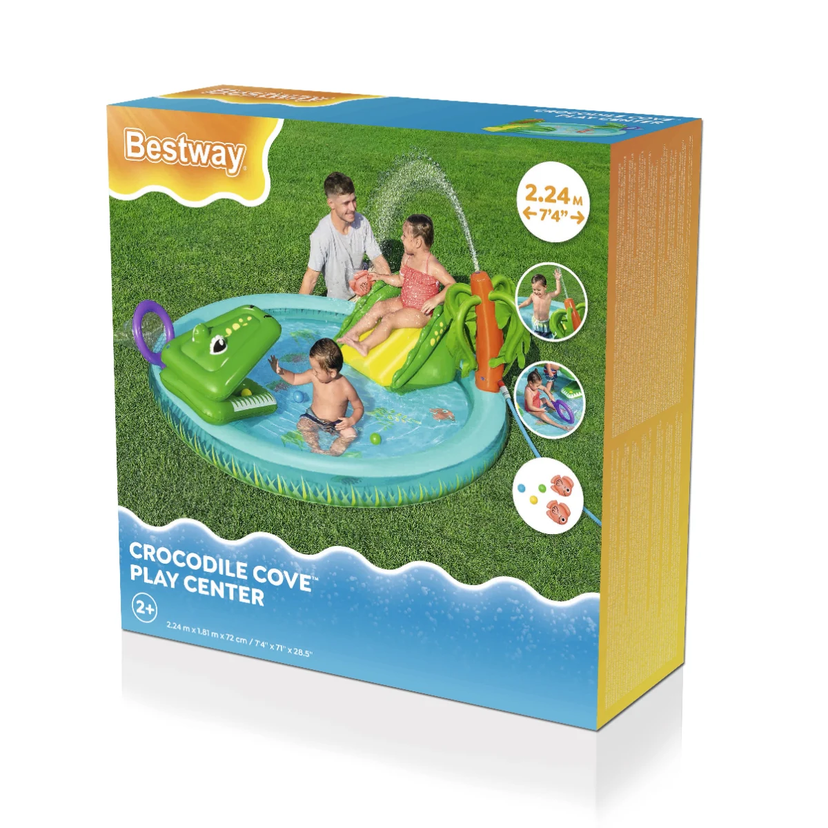 בריכת פעילות לילדים בעיצוב קרוקודיל | Crocodile Cove Play Center| BESTWAY – תמונה 6