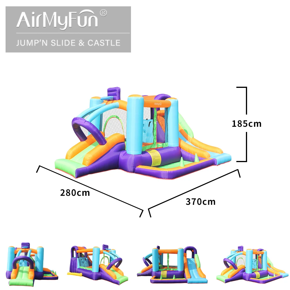 מתקן קפיצה מתנפח עם שתי מגלשות | המתקן יבש | Air My Fun – תמונה 7