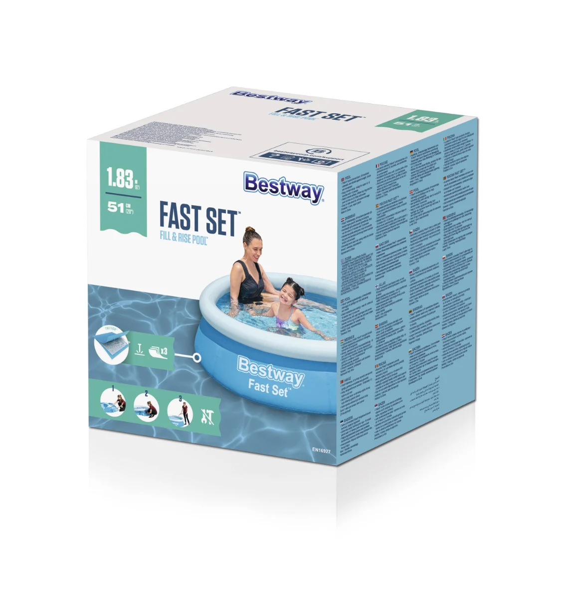 בריכה משפחתית עגולה|183X51 ס"מ | BESTWAY |FAST – תמונה 4