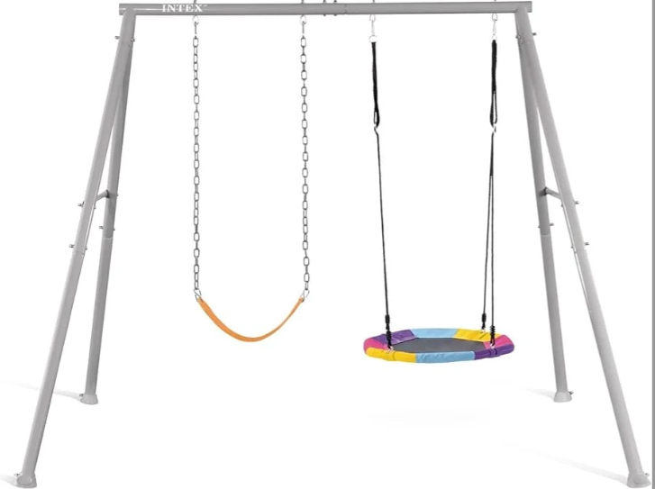 נדנדת שני חלקים נדנדת מושב גמיש ונדנדת צלחת לחצר לילדים|254X235X200 סמ| INTEX